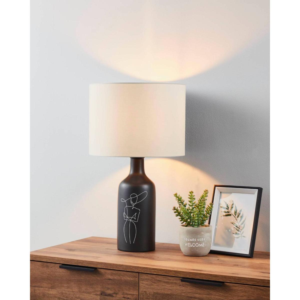 Eglo Vinoza Black Chic Ceramic Table Lamp - black – image 3