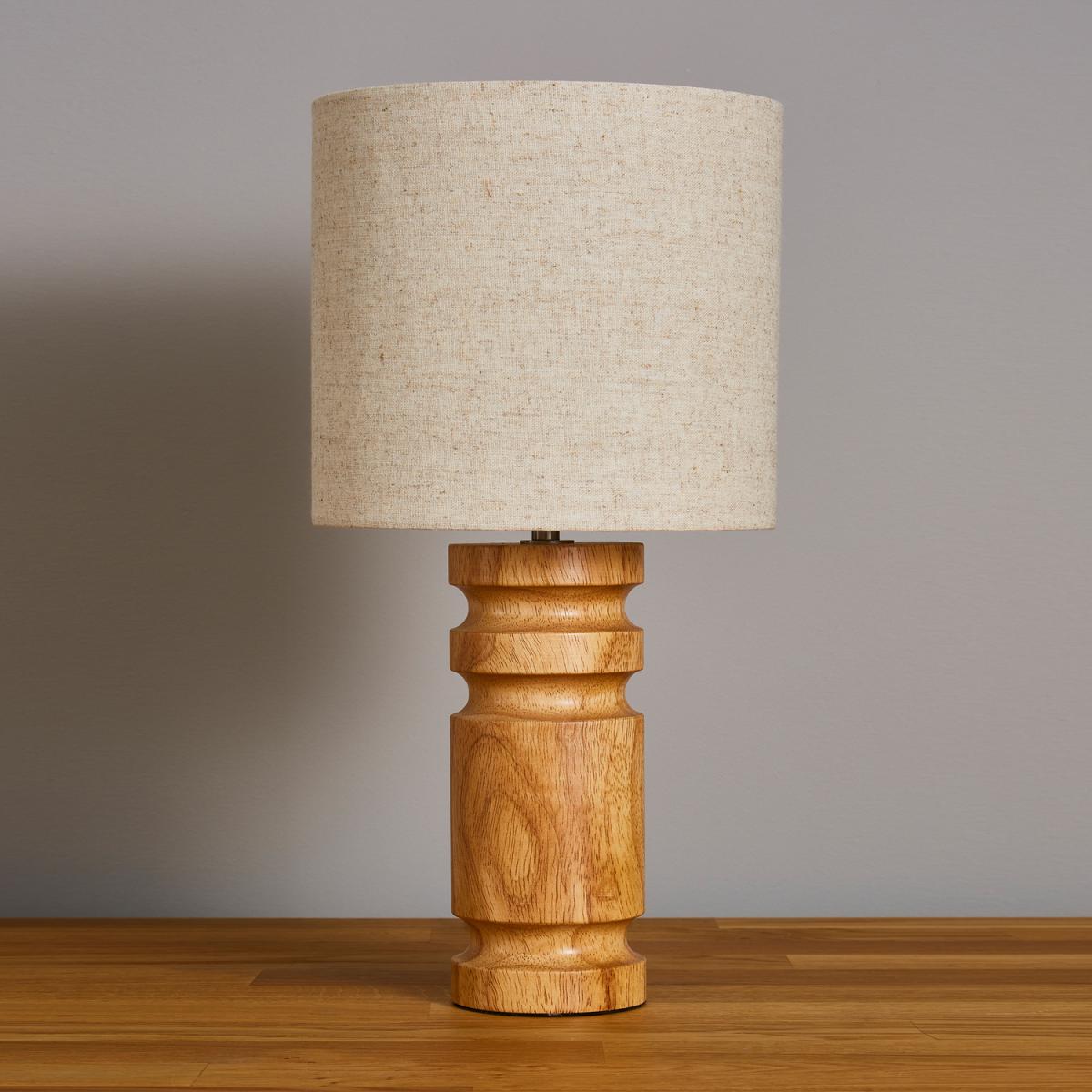 Roland Wooden Base Table Lamp - Natural – image 3