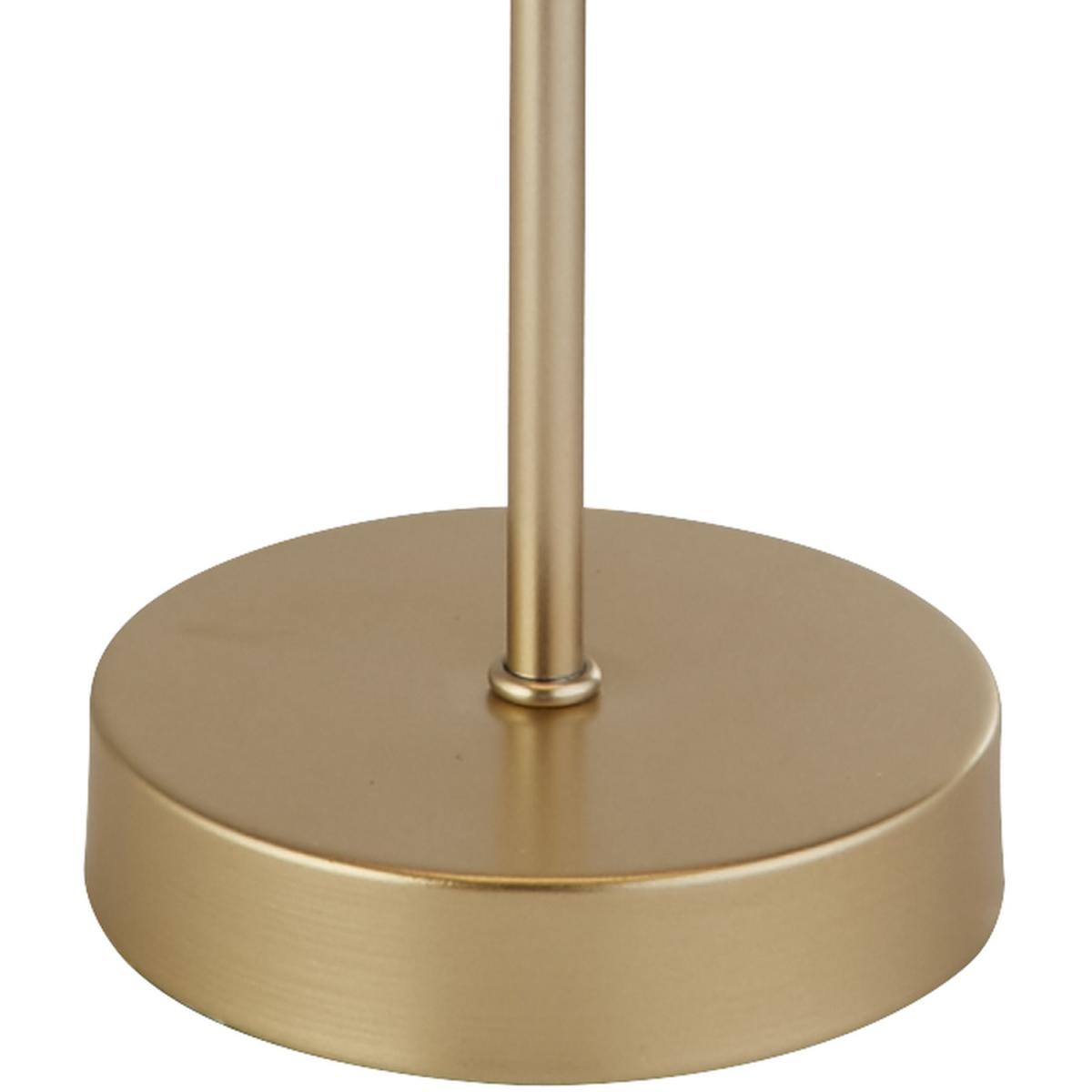 Velvet Shade and Dark Gold Table Lamp - Gold – image 2