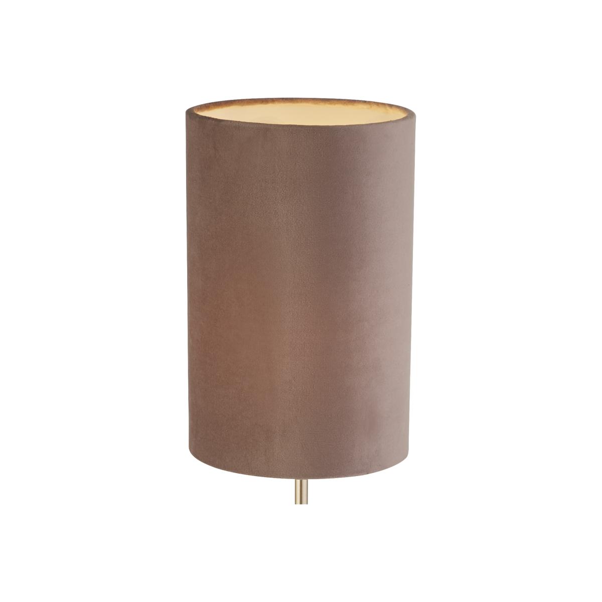 Velvet Shade and Dark Gold Table Lamp - Gold – image 1