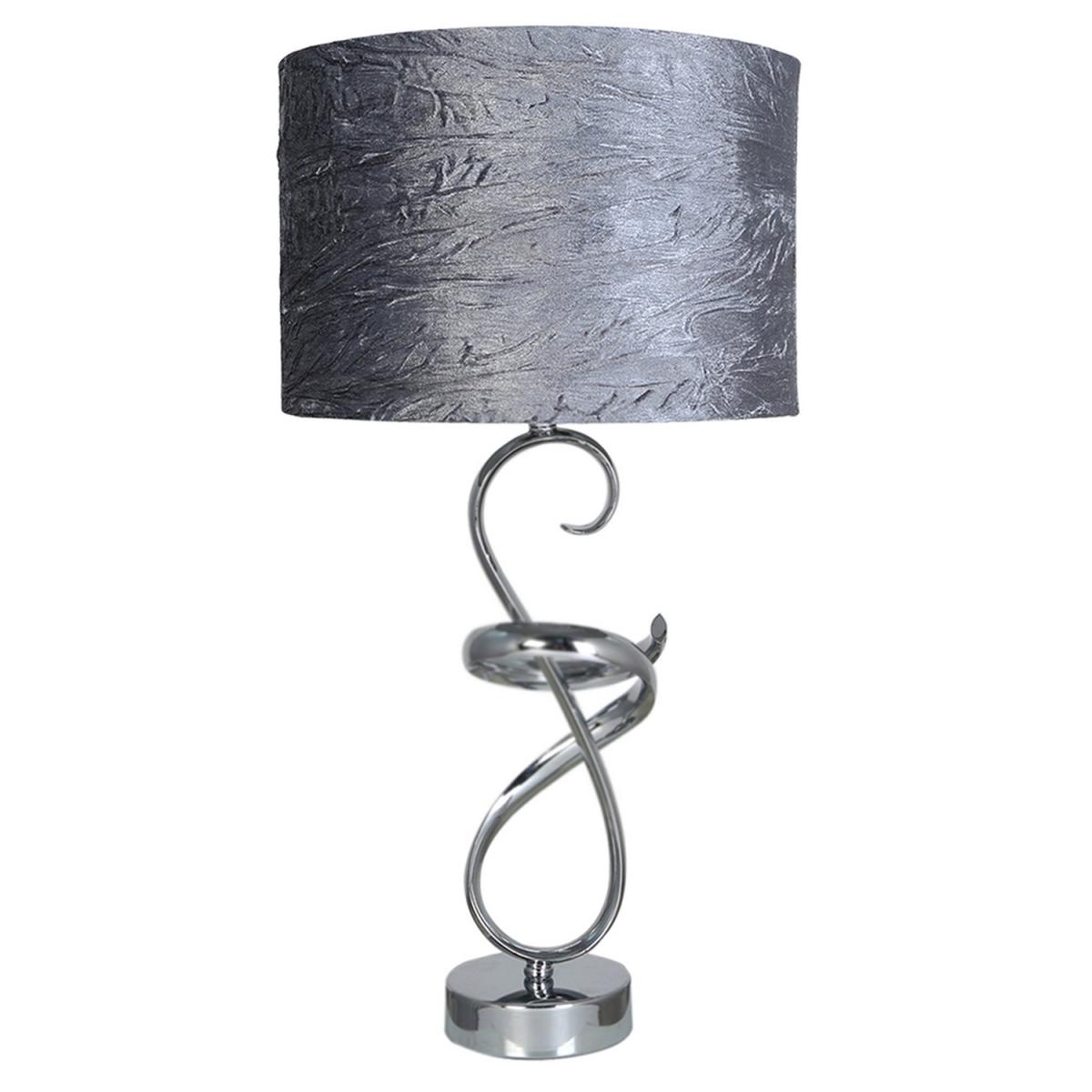 56cm Swirl Metal Table Lamp - Ivory – image 2