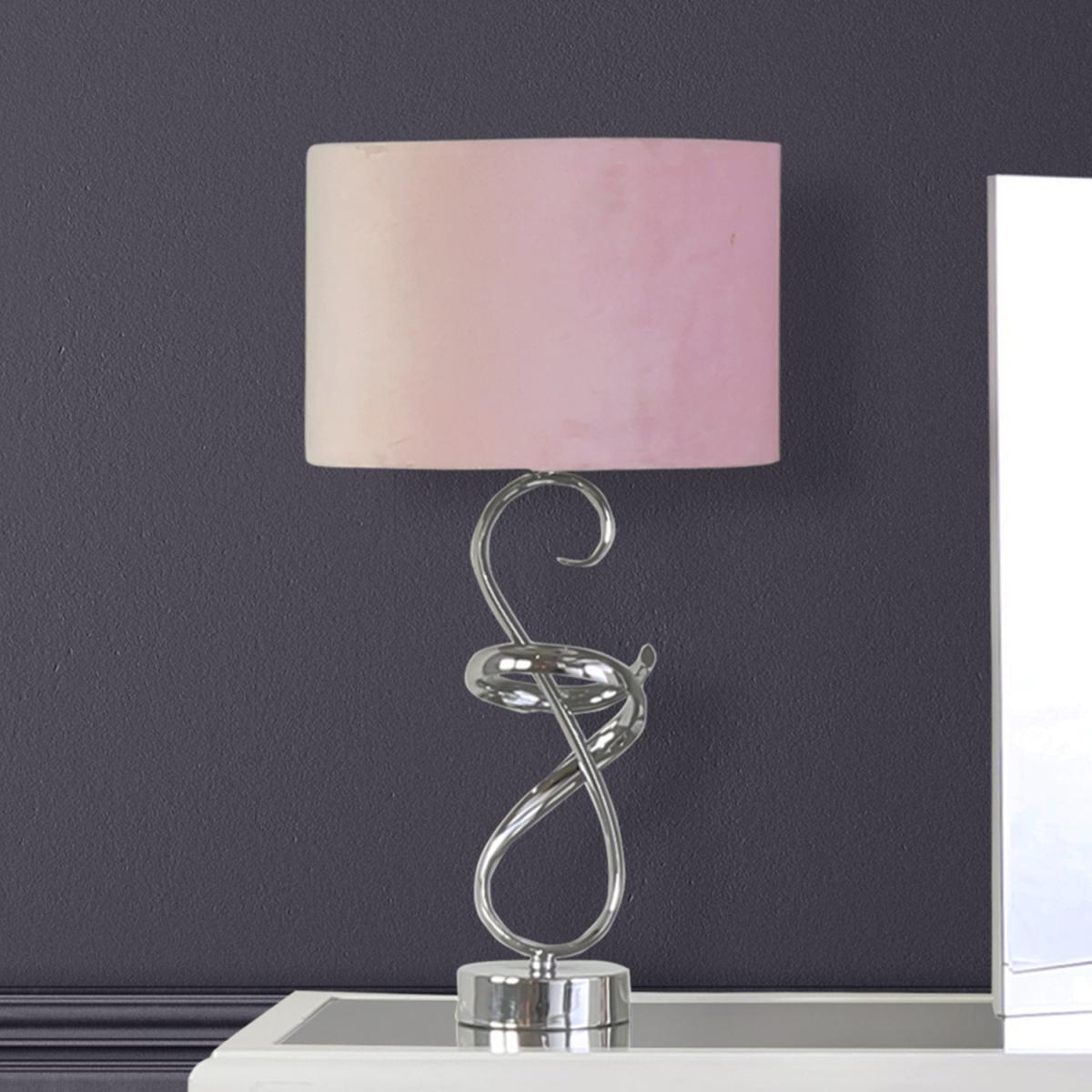 56cm Swirl Metal Table Lamp - Ivory – image 4