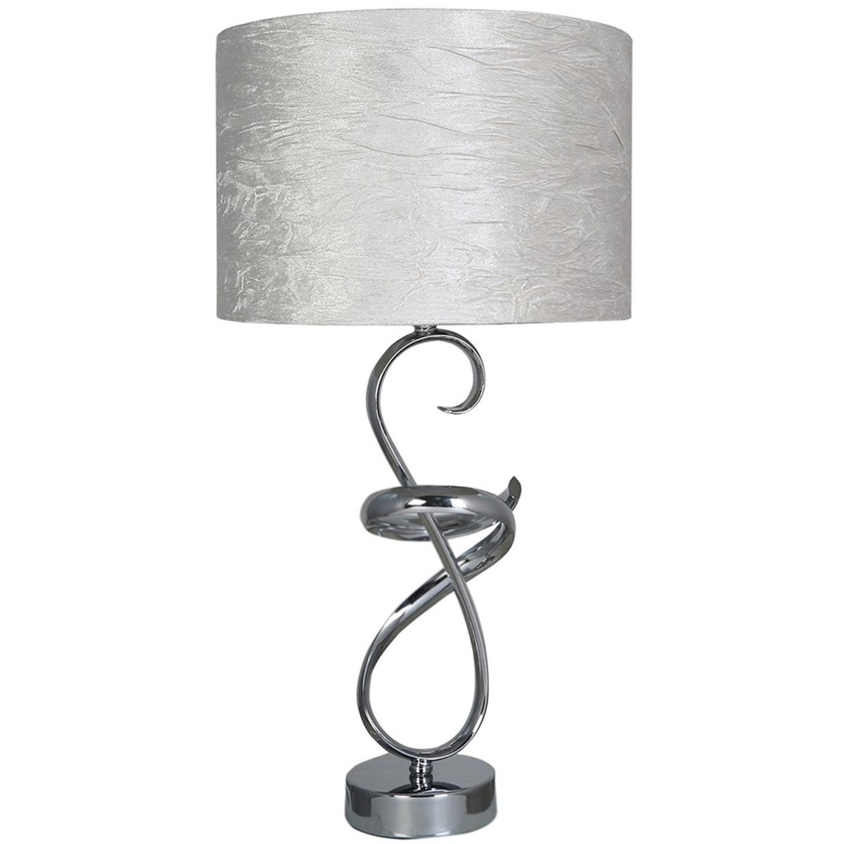 56cm Swirl Metal Table Lamp - Ivory – image 5
