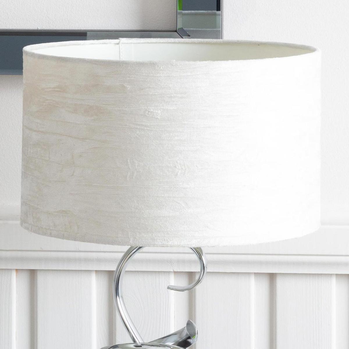56cm Swirl Metal Table Lamp - Ivory – image 8