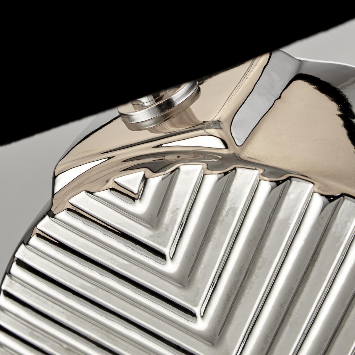 Chrome Base Ceramic Table Lamp – image 4