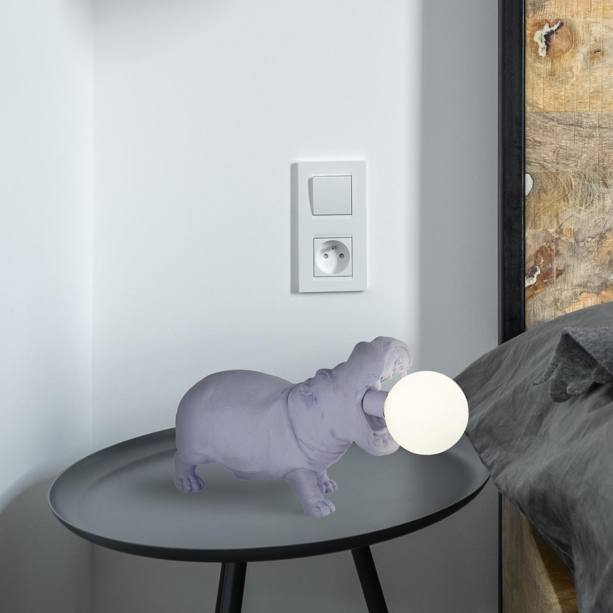 Hippo Table Lamp - Purple – image 2