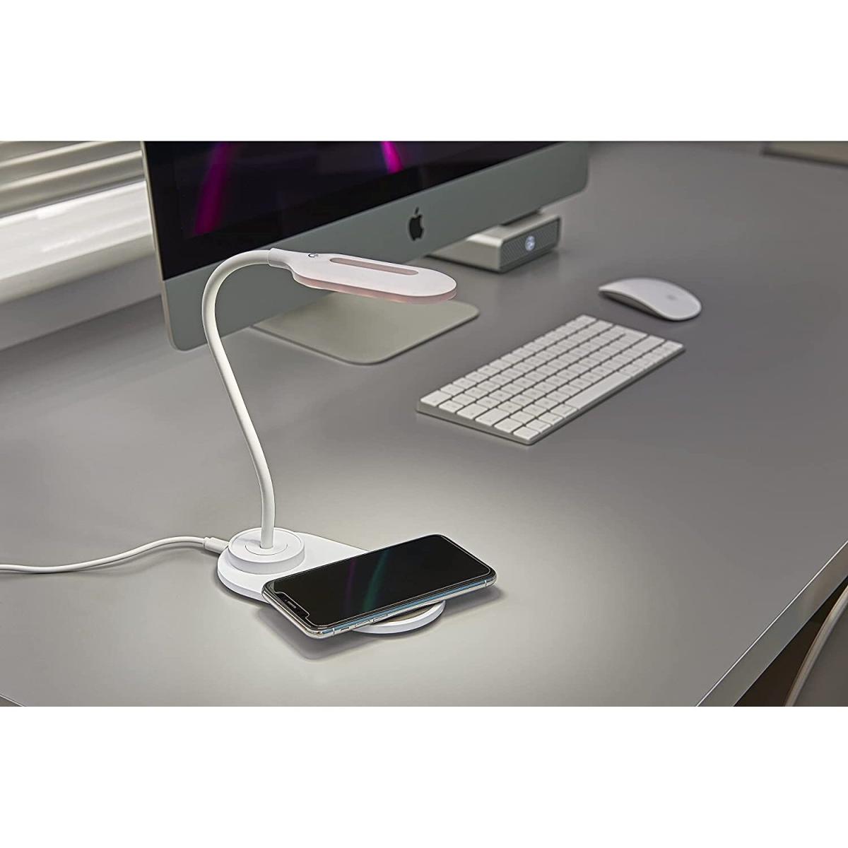 Auraglow LED Flexi-Neck Desk Lamp - White / Twin Pack – image 3