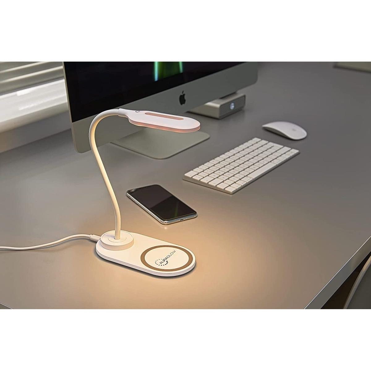 Auraglow LED Flexi-Neck Desk Lamp - White / Twin Pack – image 4