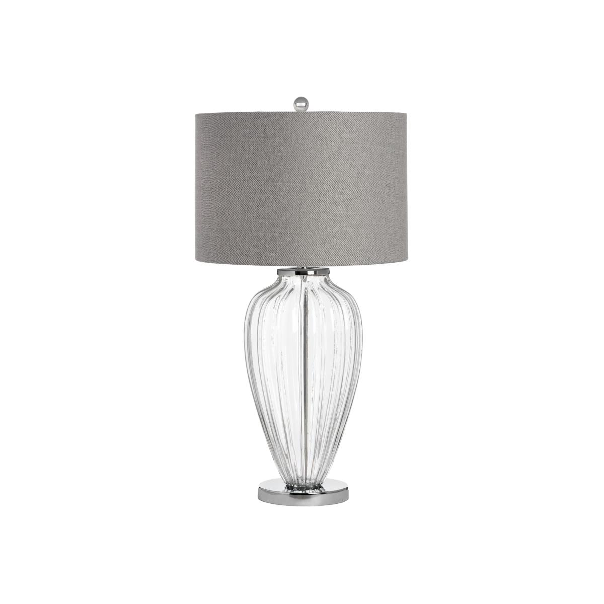 Modern Lighting Bologna Glass Table Lamp - Silver