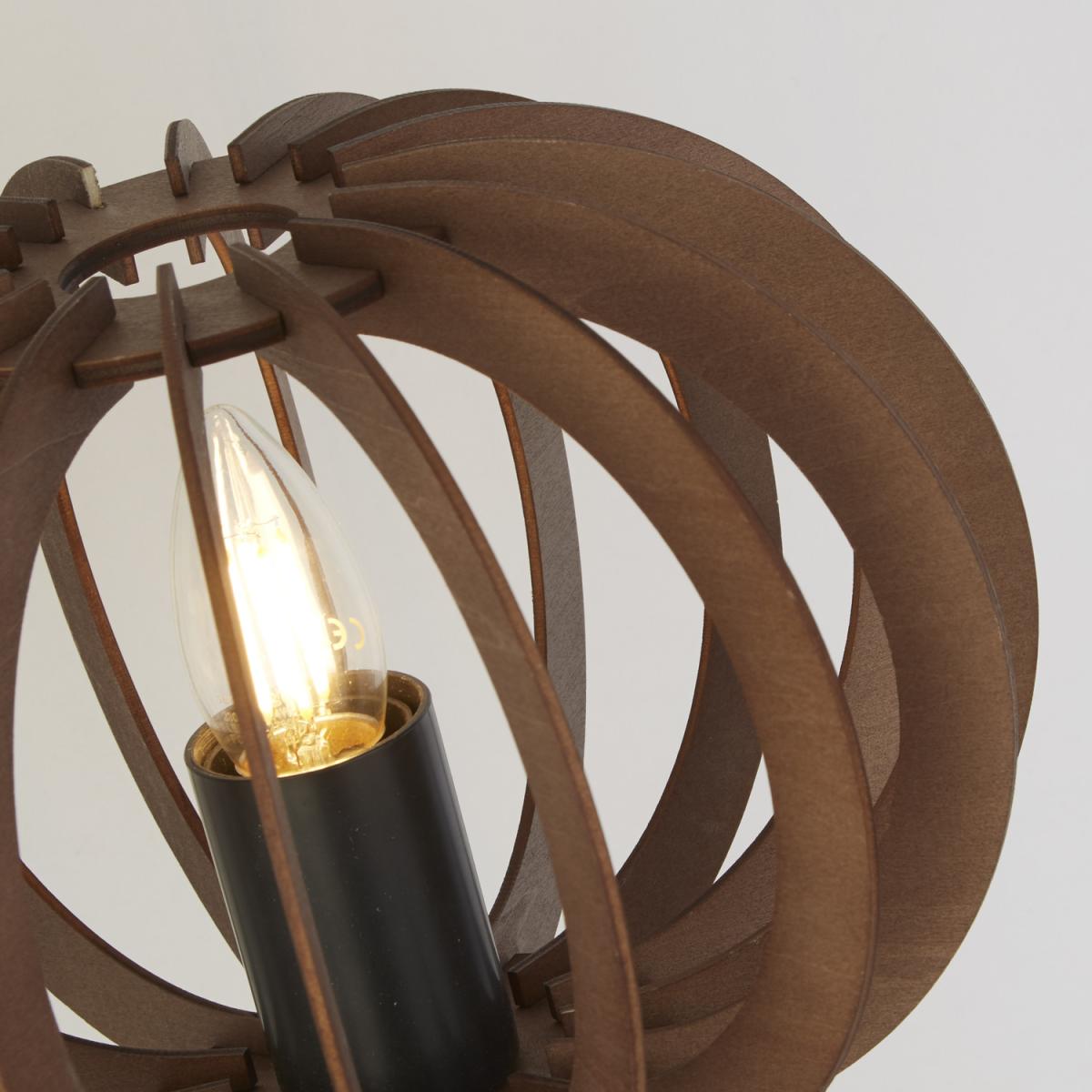 Roga Walnut Table Lamp - Black – image 2