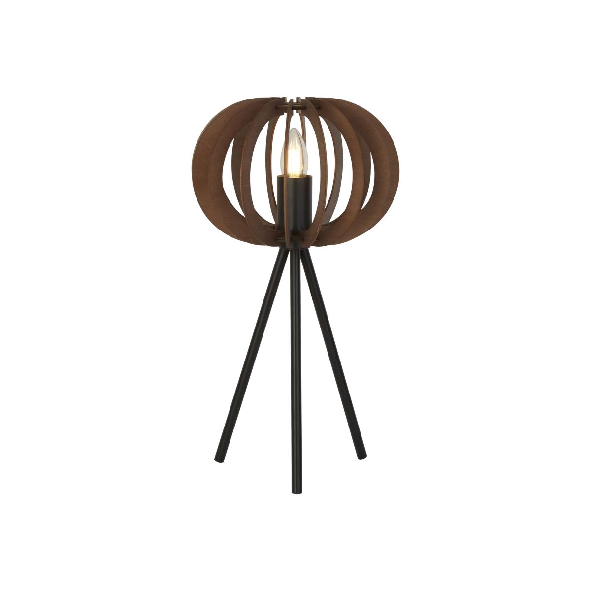 Roga Walnut Table Lamp - Black – image 1
