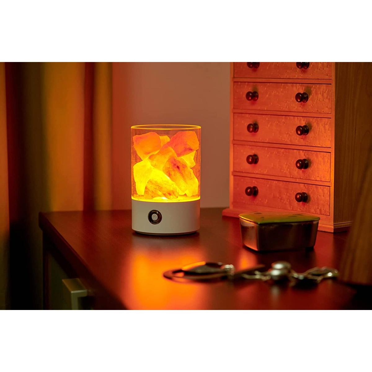 Auraglow USB Himalayan Salt Lamp - White – image 2
