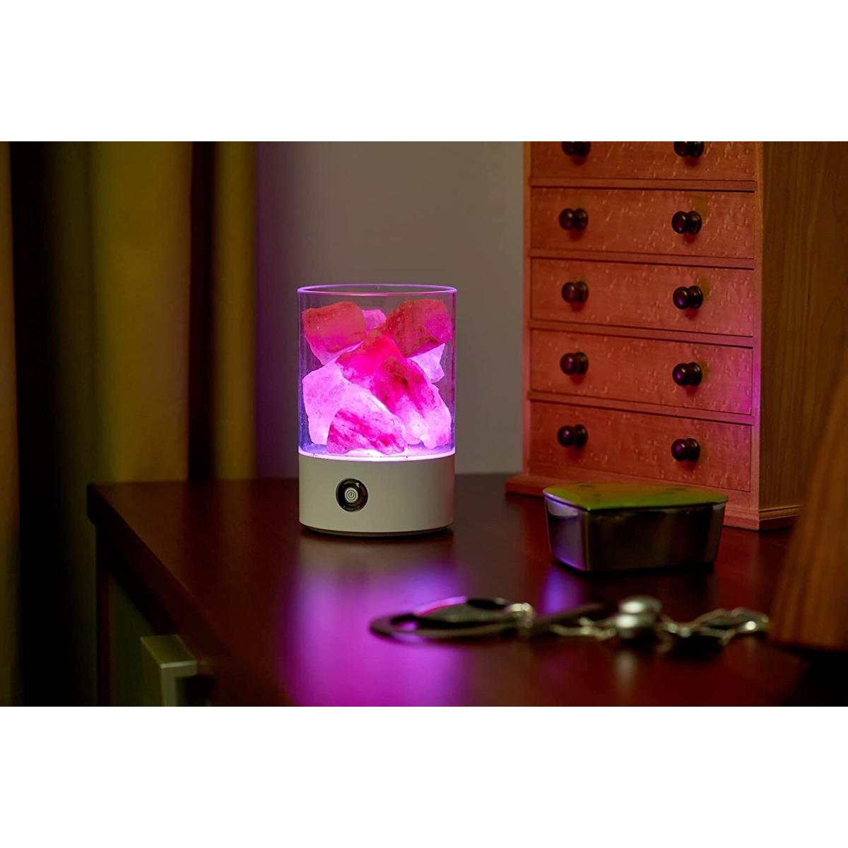 Auraglow USB Himalayan Salt Lamp - White – image 3