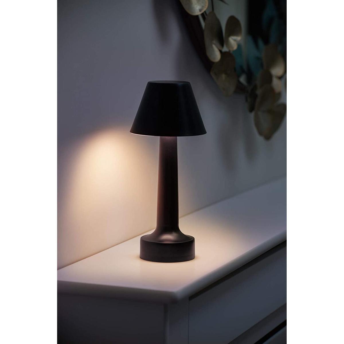Auraglow Aluminium Rechargeable Colour Changing Table Lamp - Black – image 4