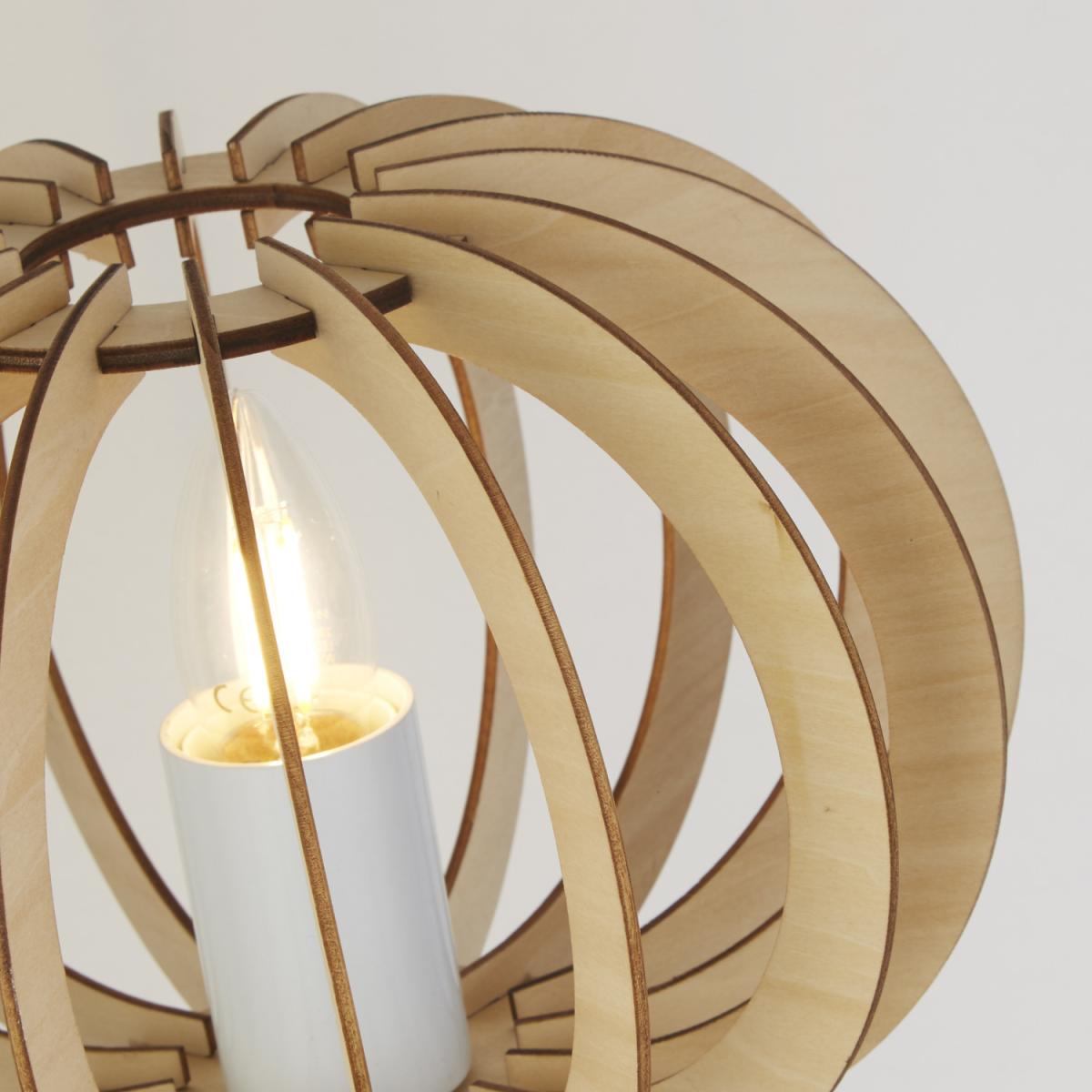 Oak Table Lamp in White - White – image 2