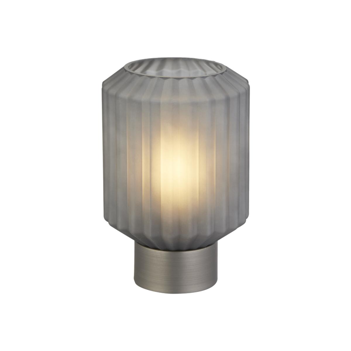 Smoke frosted glass lamp - Black