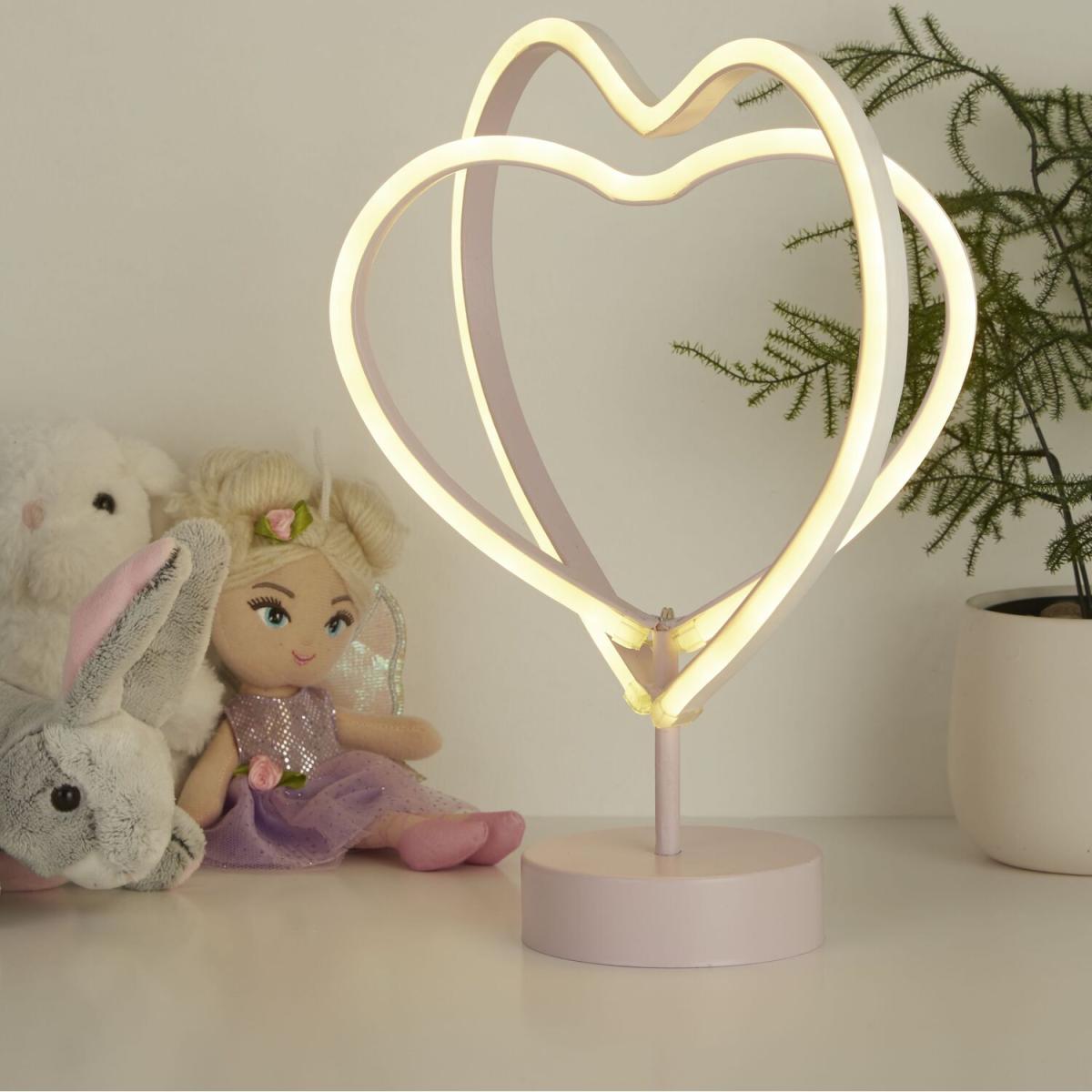 LED Heart Table Lamp - Pink – image 1
