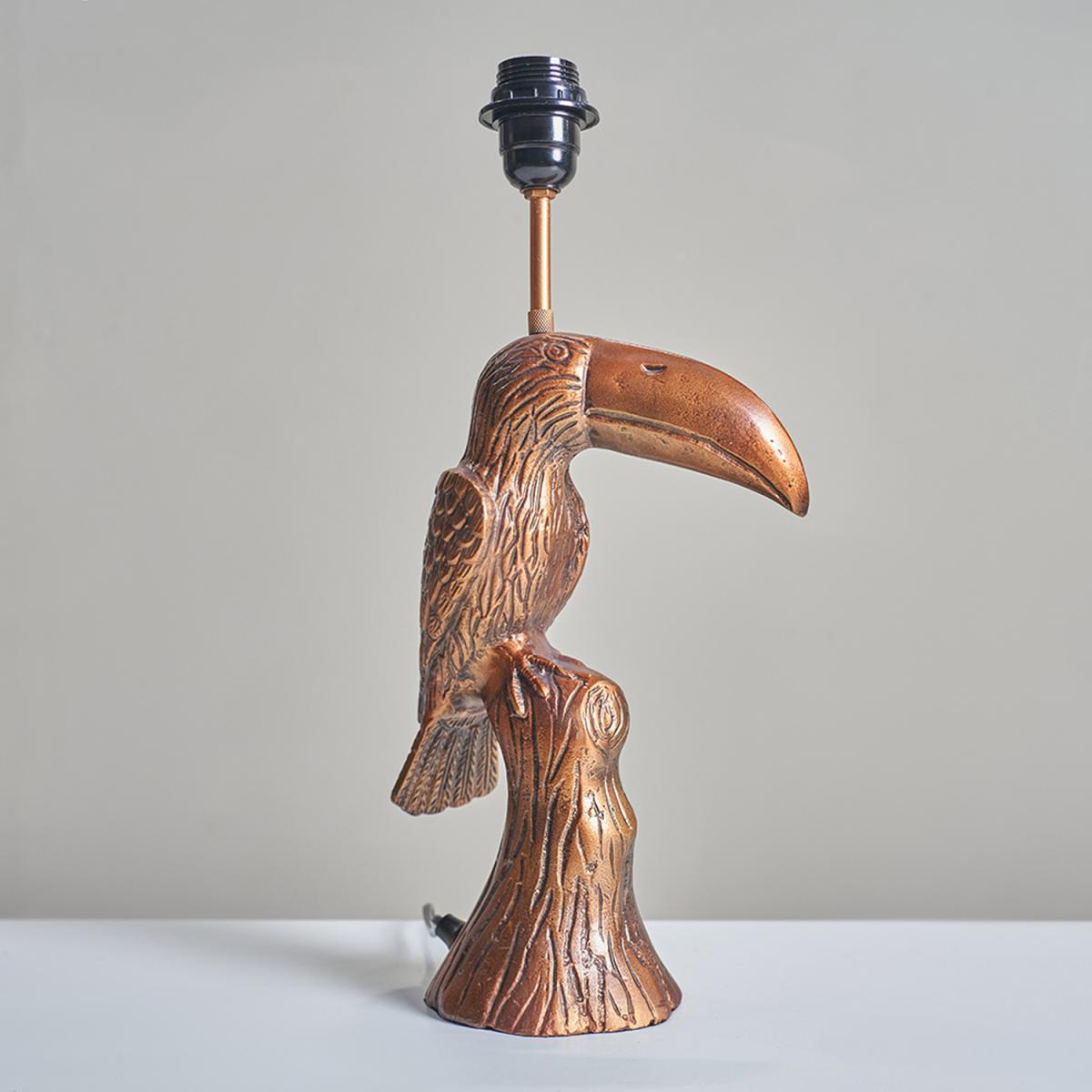 Bronze Perched Toucan Bird Animal Table Lamp Base - Brass – image 3