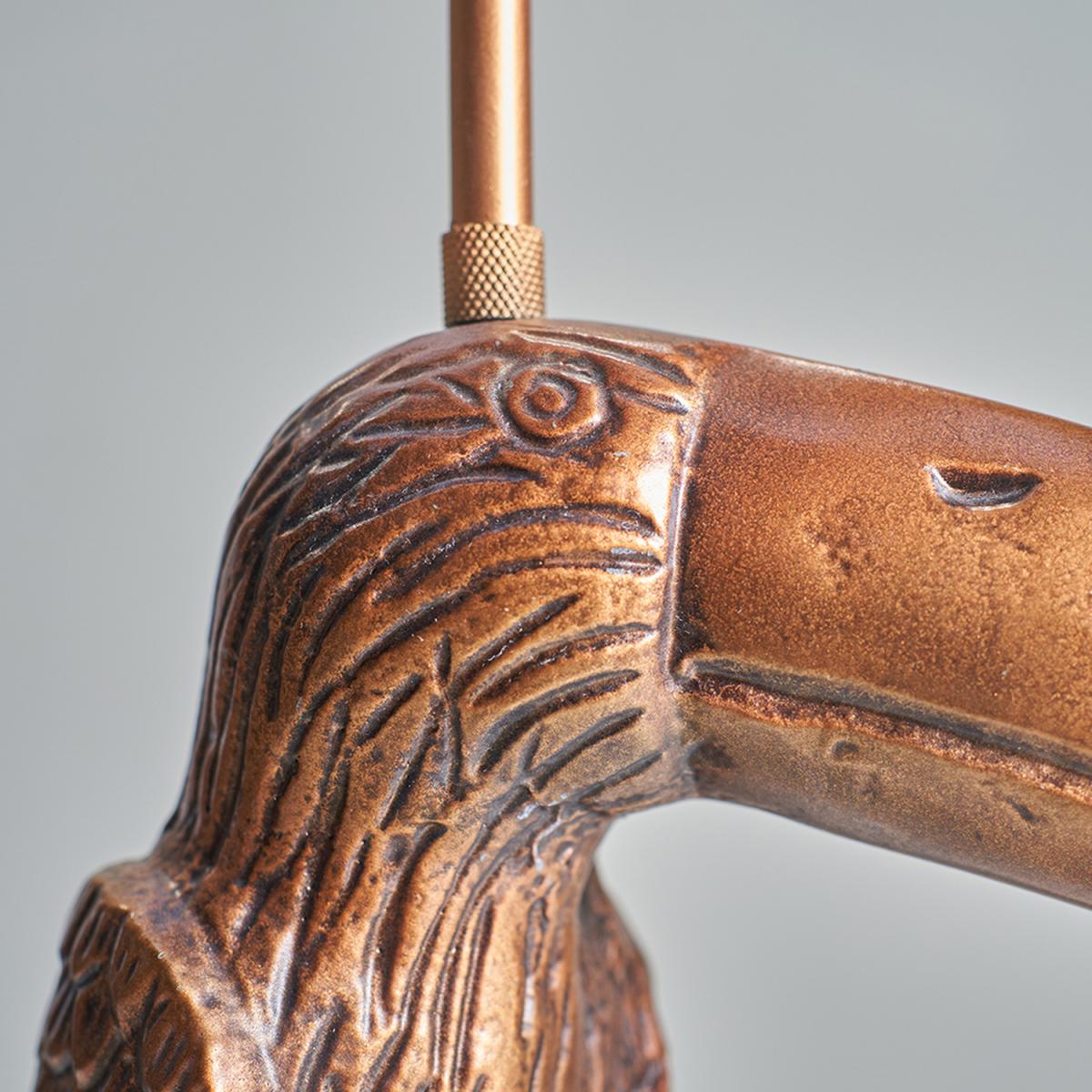 Bronze Perched Toucan Bird Animal Table Lamp Base - Brass – image 4