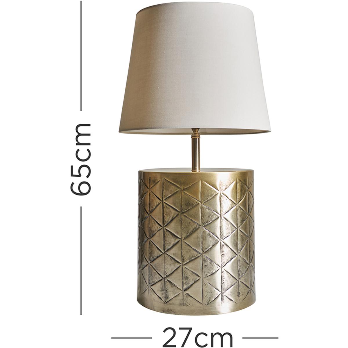 Taussig Diagonal Pattern Gold Table Lamp Gold Shade - Gold – image 2