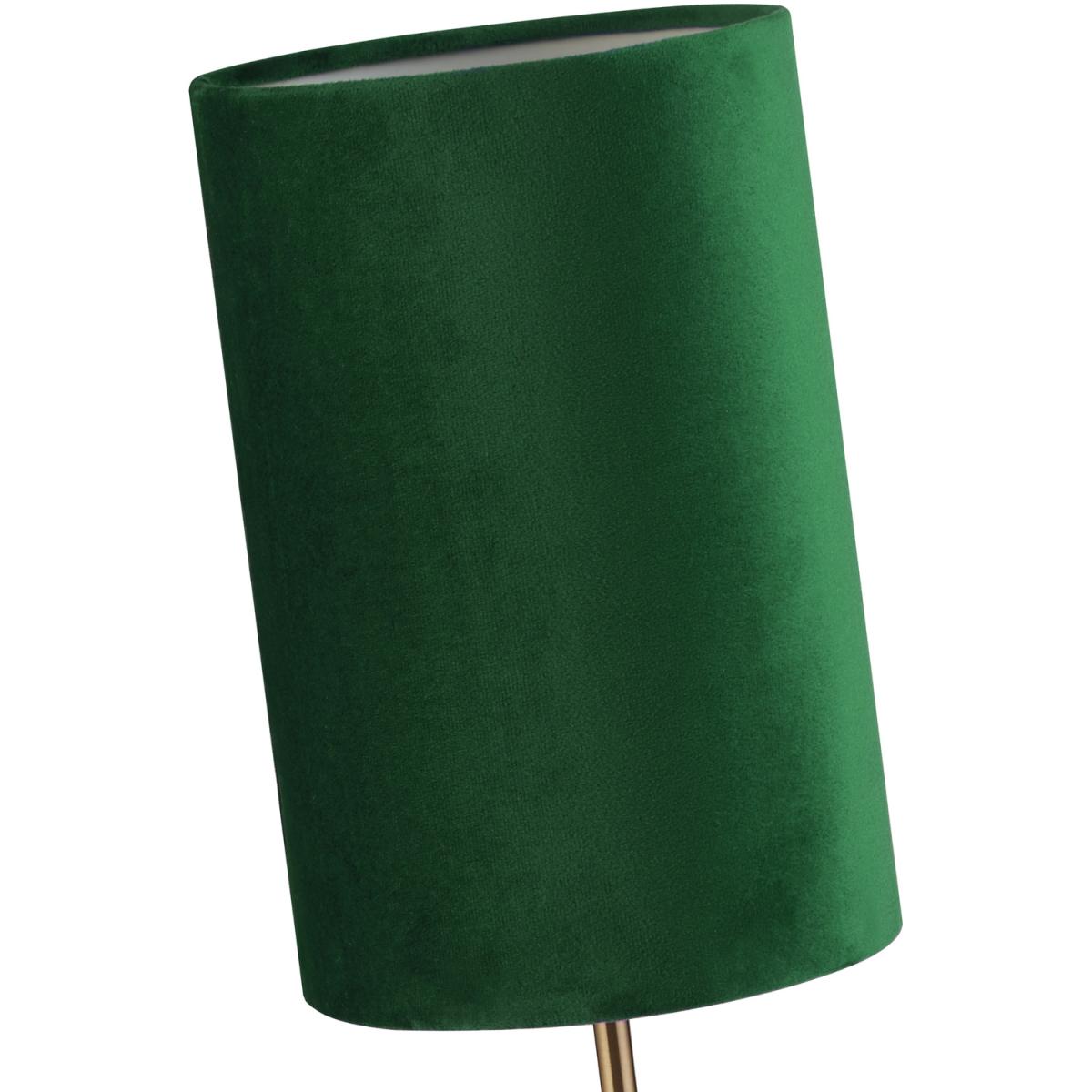 Deep Green Velvet Dark Gold Table Lamp - Green – image 2