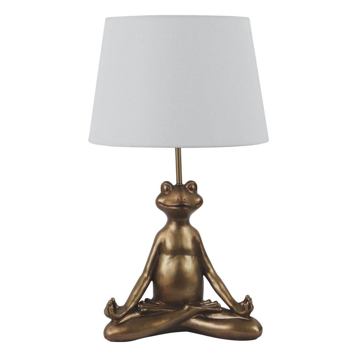 Meditating Frog Table Lamp - Bronze – image 2