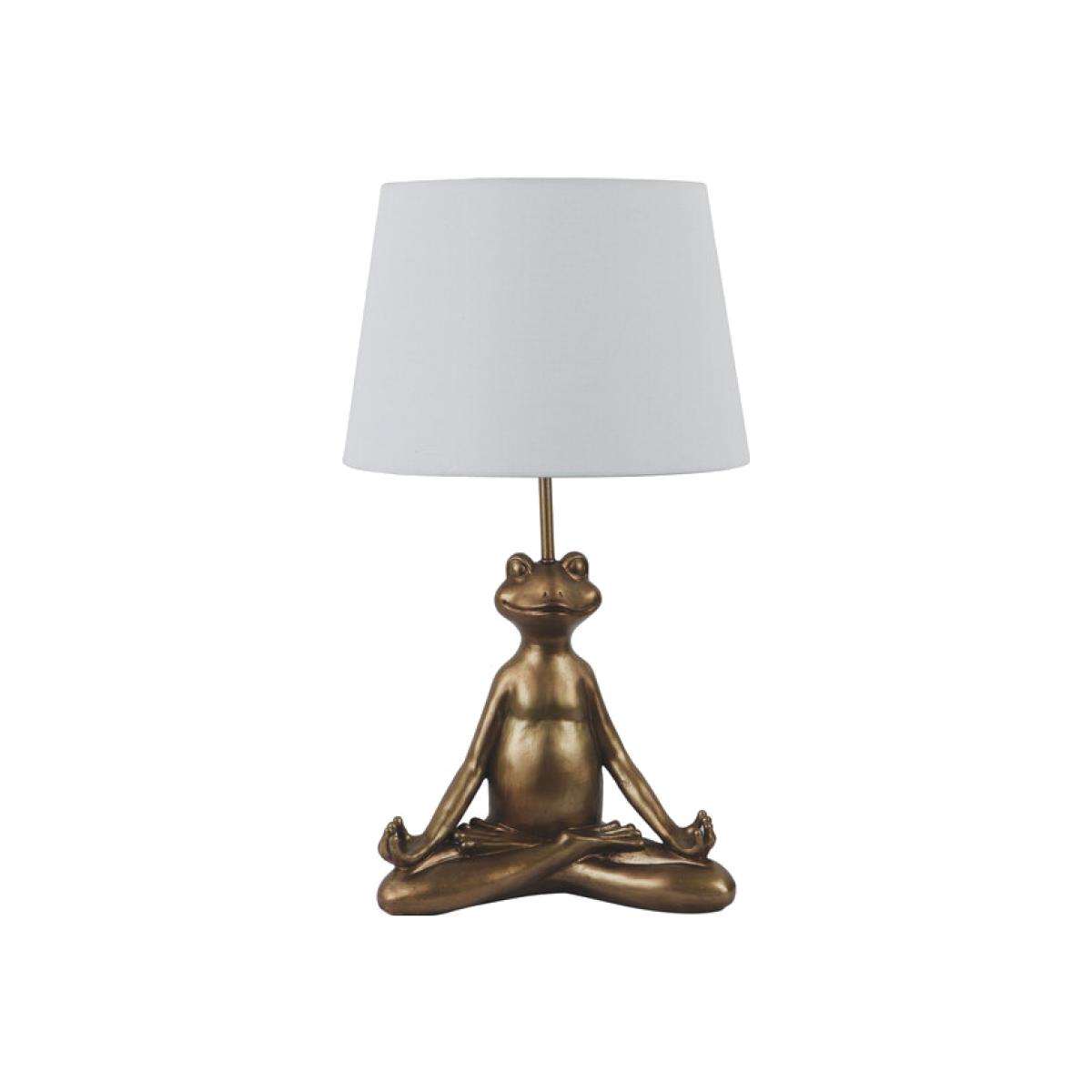 Meditating Frog Table Lamp - Bronze – image 1