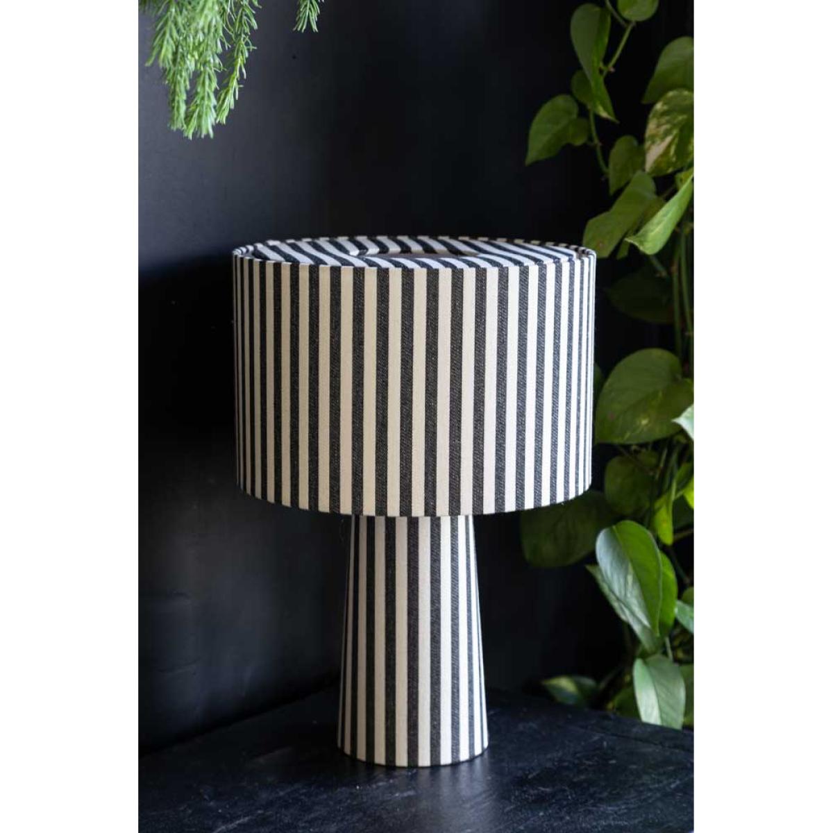 Black & White Stripe Table Lamp – image 2