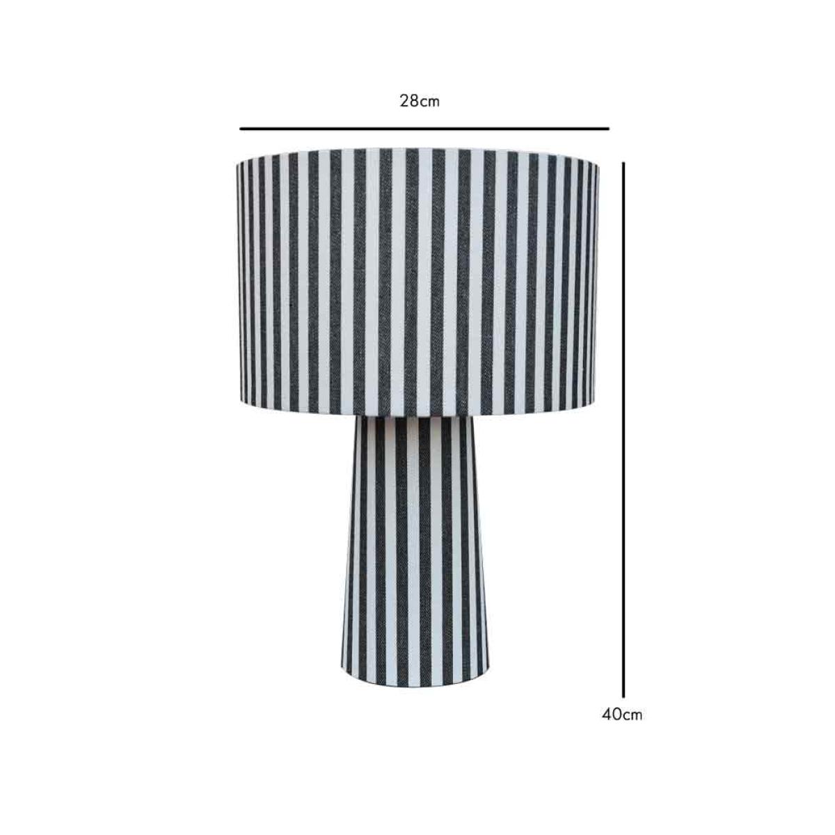 Black & White Stripe Table Lamp – image 10