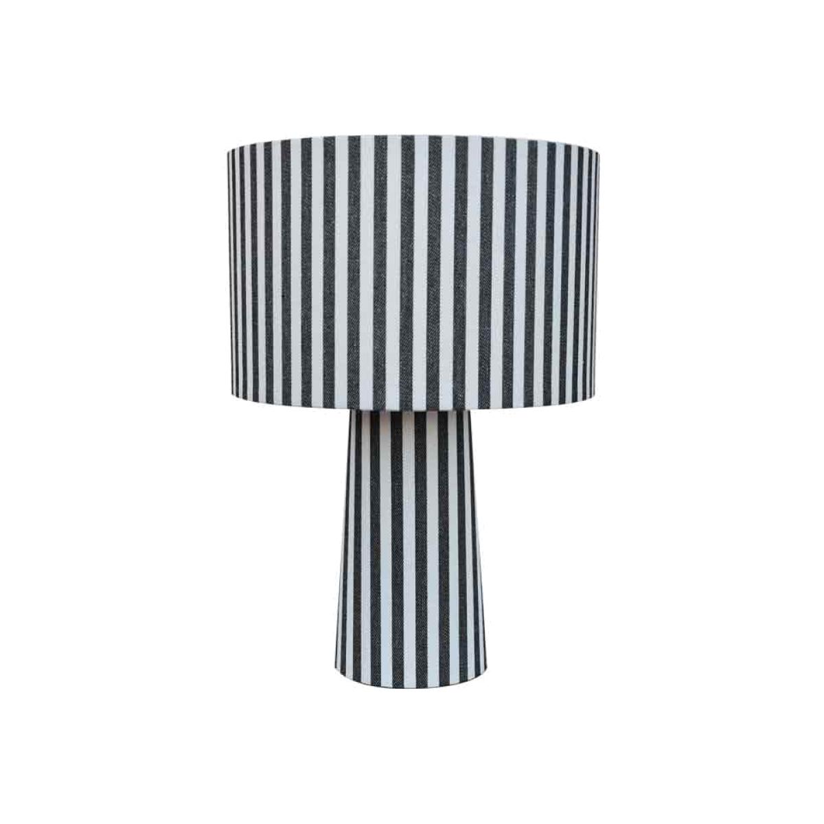 Black & White Stripe Table Lamp – image 1