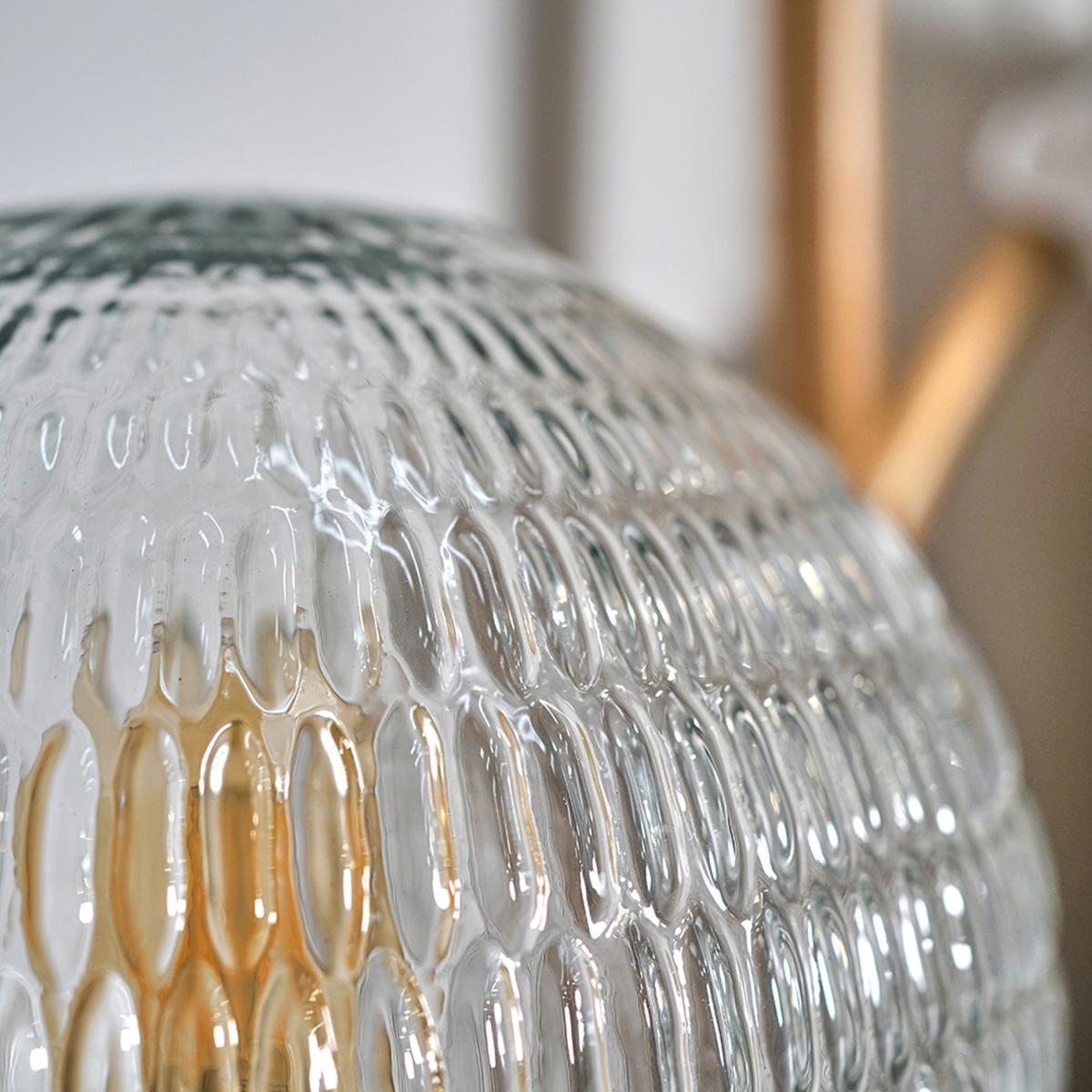 Aurelian Antique Brass Table Lamp With Textured Globe Glass Shade - Antique Brass – image 4