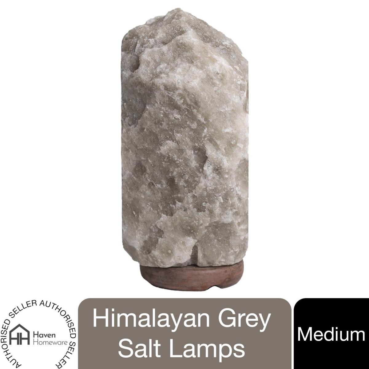 Haven Natural Therapeutic Himalayan Grey Salt Lamp With Dimmer, Medium - Grey – image 2