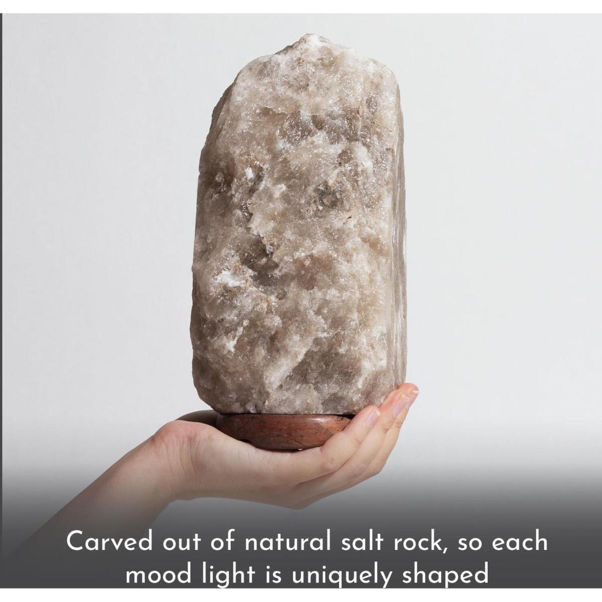 Haven Natural Therapeutic Himalayan Grey Salt Lamp With Dimmer, Medium - Grey – image 3