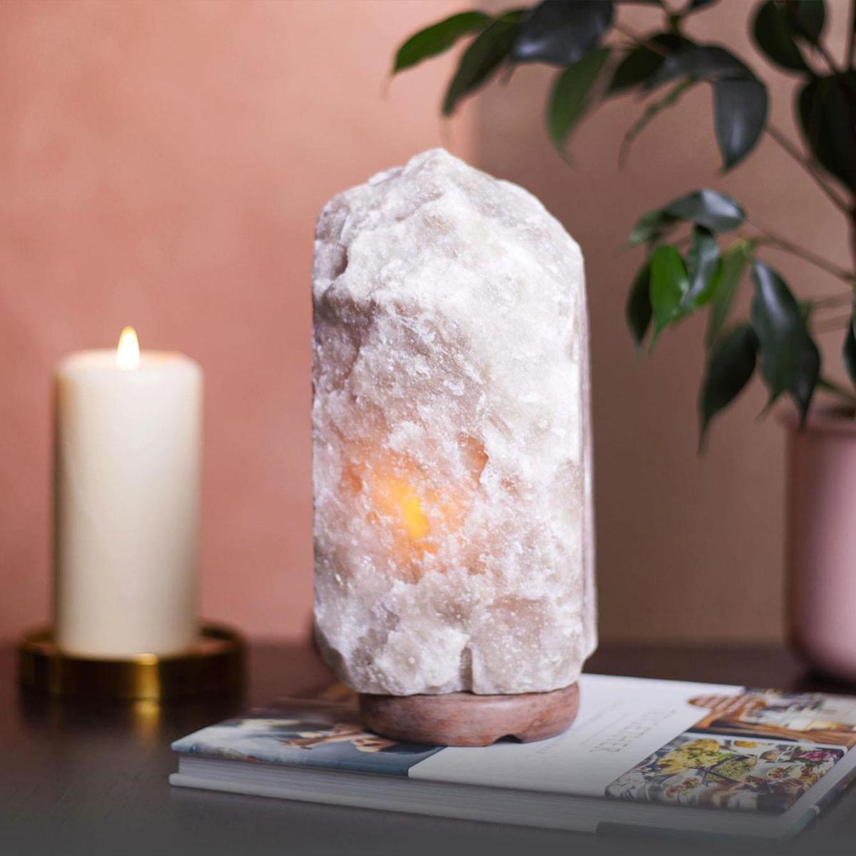 Haven Natural Therapeutic Himalayan Grey Salt Lamp With Dimmer, Medium - Grey – image 4