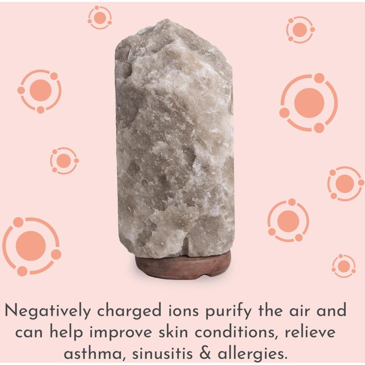 Haven Natural Therapeutic Himalayan Grey Salt Lamp With Dimmer, Medium - Grey – image 5