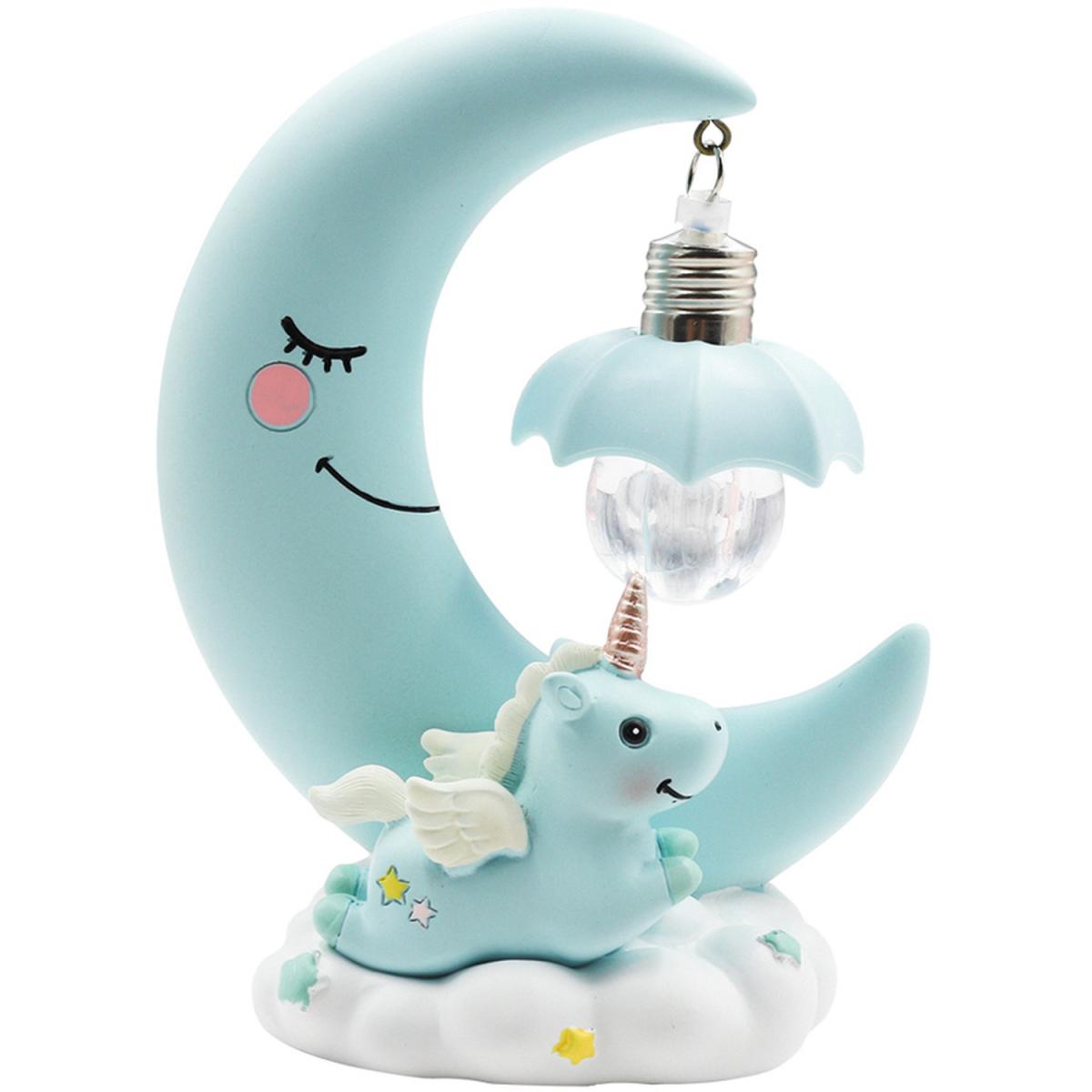 Cute Unicorn Night Light for Kids LED Bedside Lamp - Blue – image 2