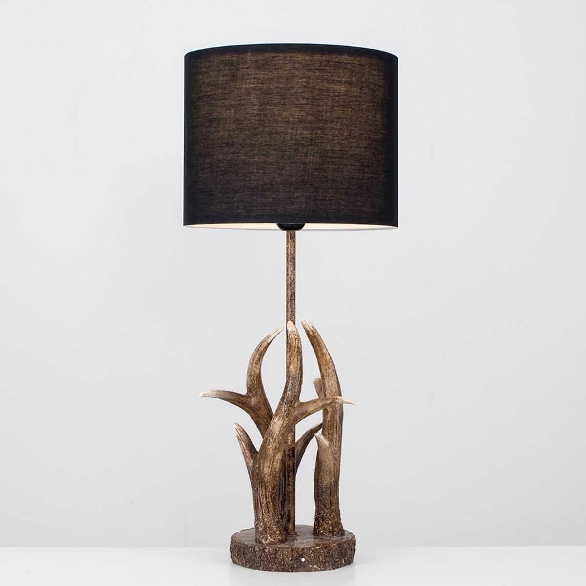 Caribou Brown Table Lamp With Black Shade - Brown – image 2