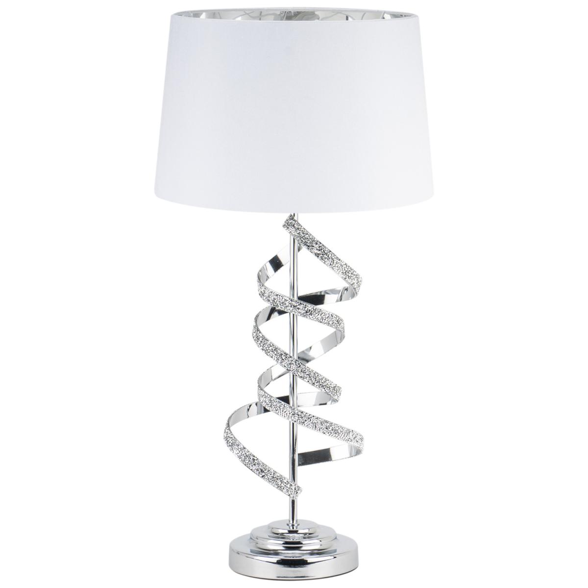 Chrome Jewel Spiral Table Lamp - Silver – image 2