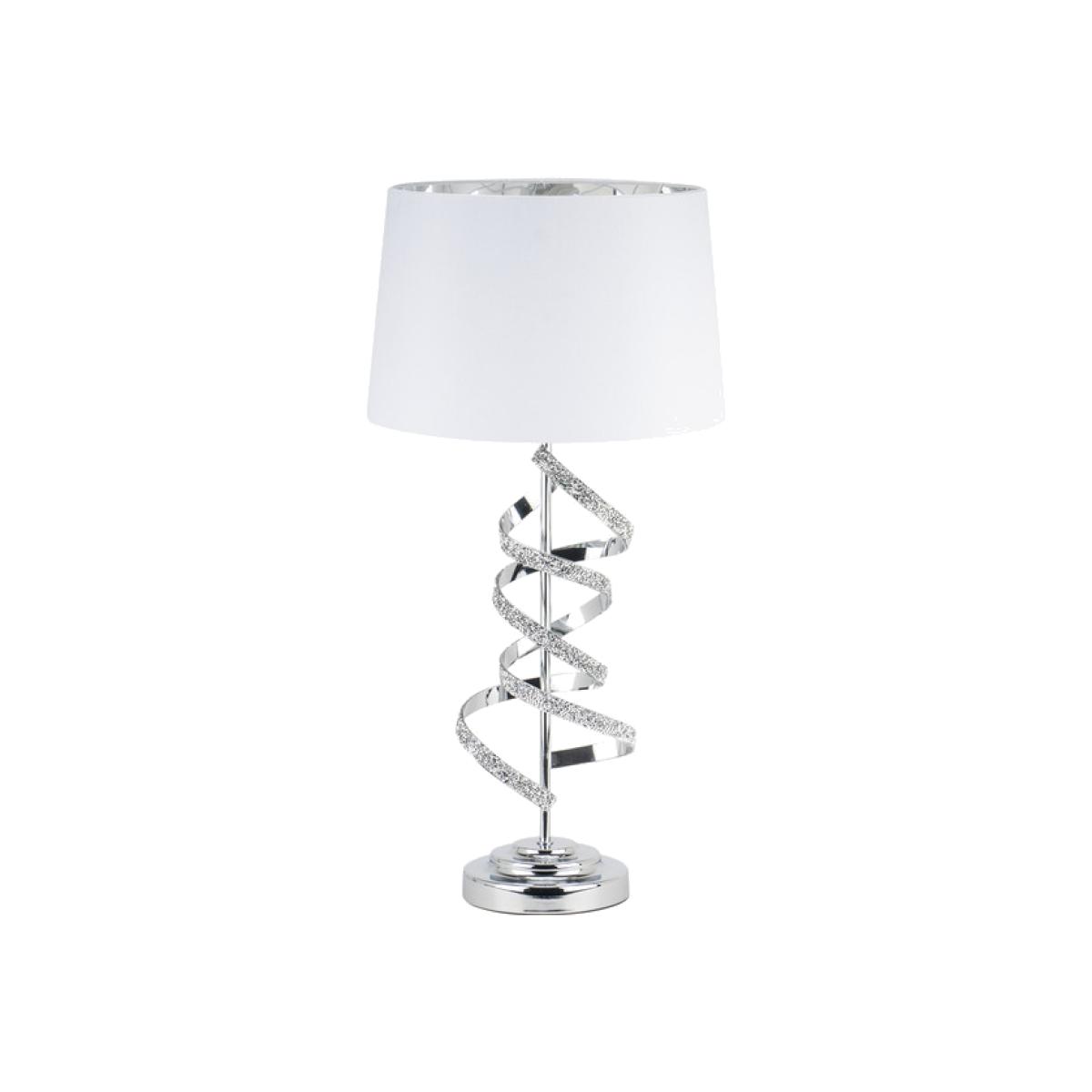 Chrome Jewel Spiral Table Lamp - Silver – image 1