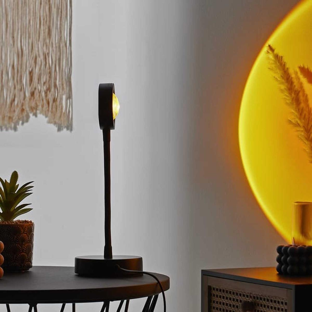 LED Sunset Projection Lamp - Black