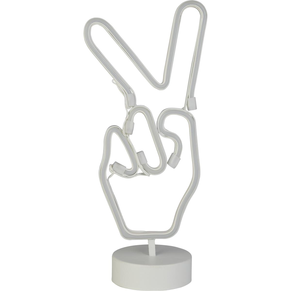Peace Sign Neon Light - White – image 3