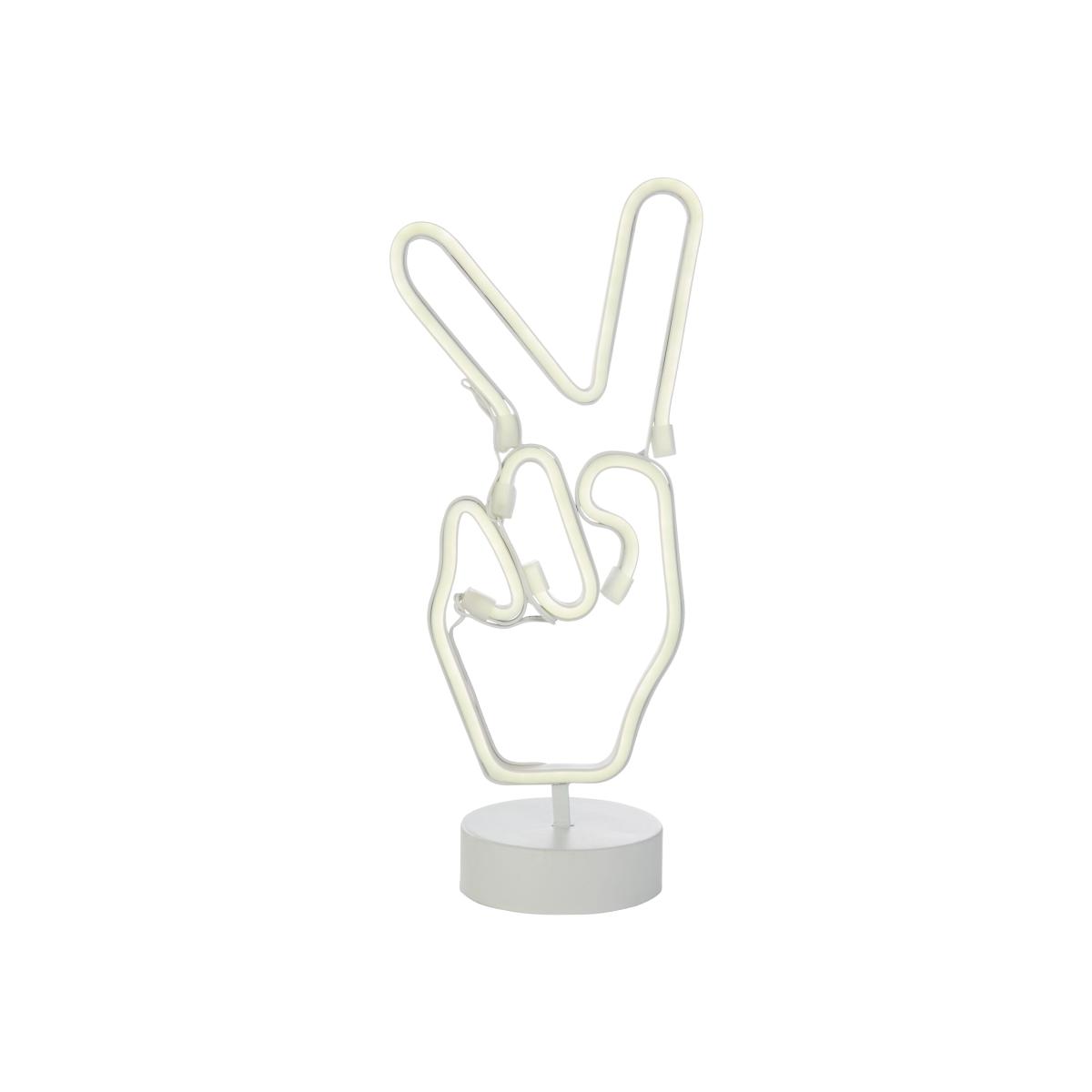 Peace Sign Neon Light - White – image 1