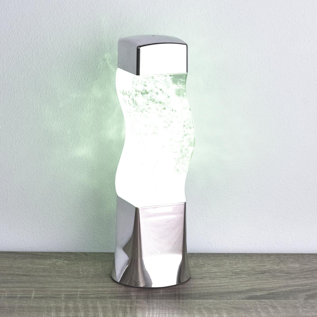Colour Changing Chrome Glitter Lamp – image 7