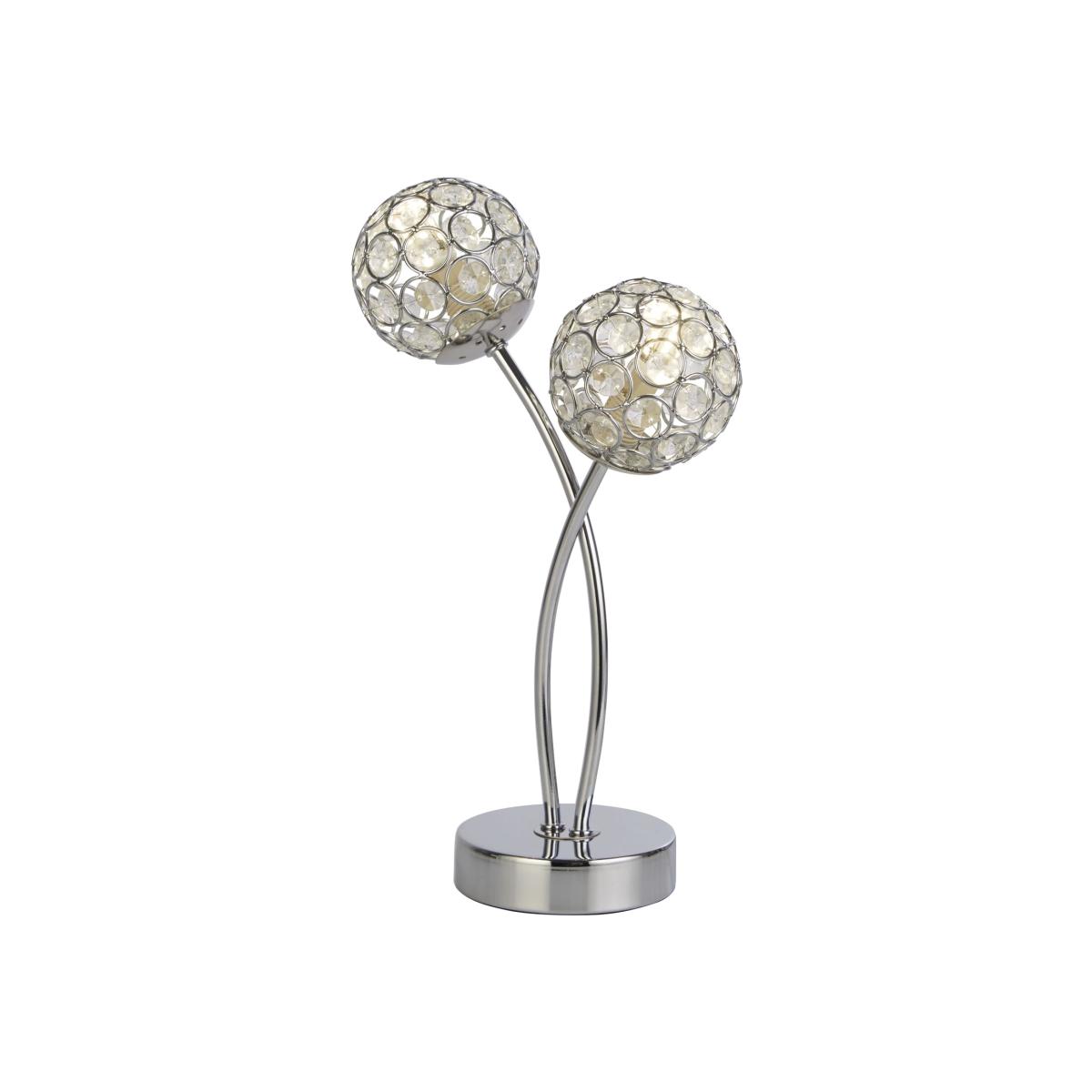 Table Lamp with Ball Bead Shades - Chrome