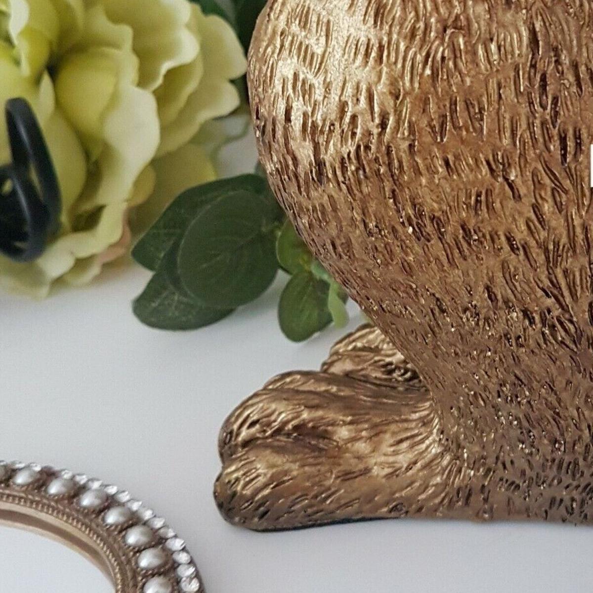 Gold Hare Table Lamp with Velvet Shade - GOLD – image 6