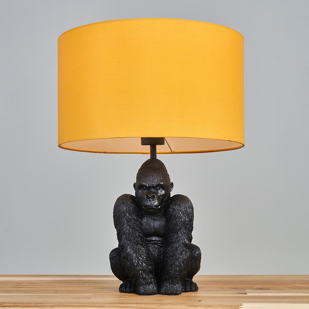 Gus Black Table Lamp Yellow Shade - Black – image 3
