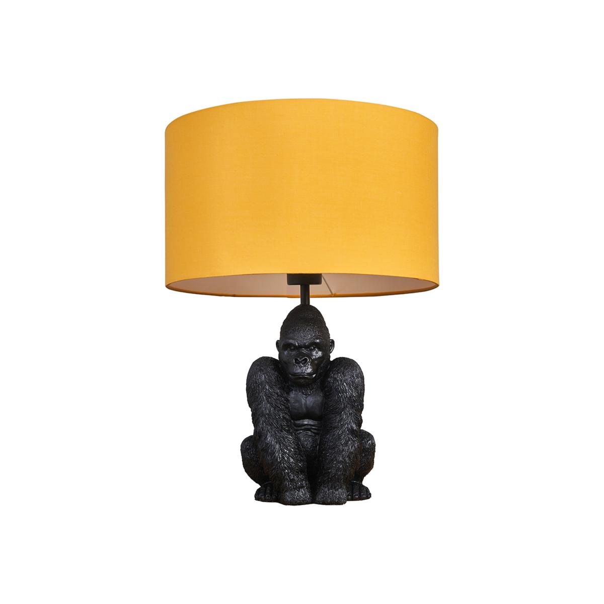 Gus Black Table Lamp Yellow Shade - Black – image 1