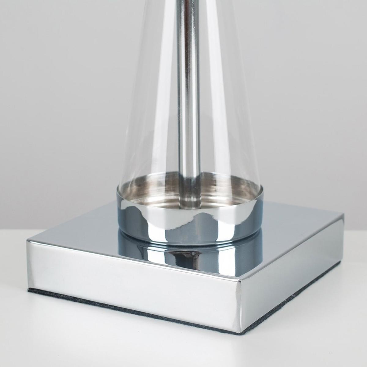 Pair Of Contemporary Polished Chrome Hourglass Design Table Lamp Bases - Silver – image 5
