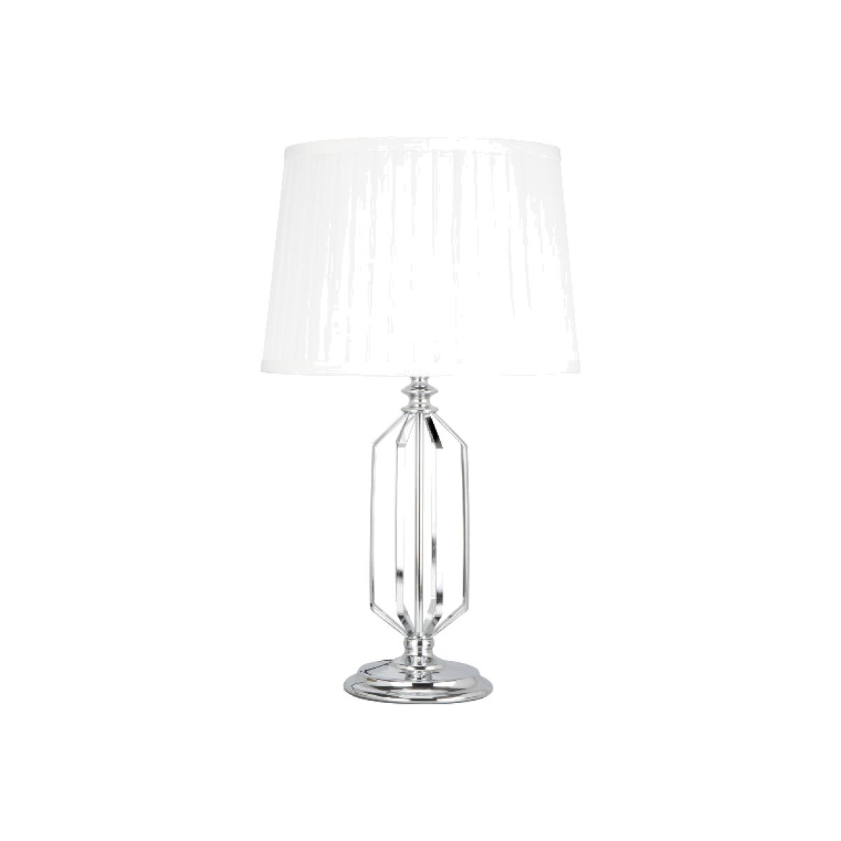 Chrome Geometric Pleated Table Lamp