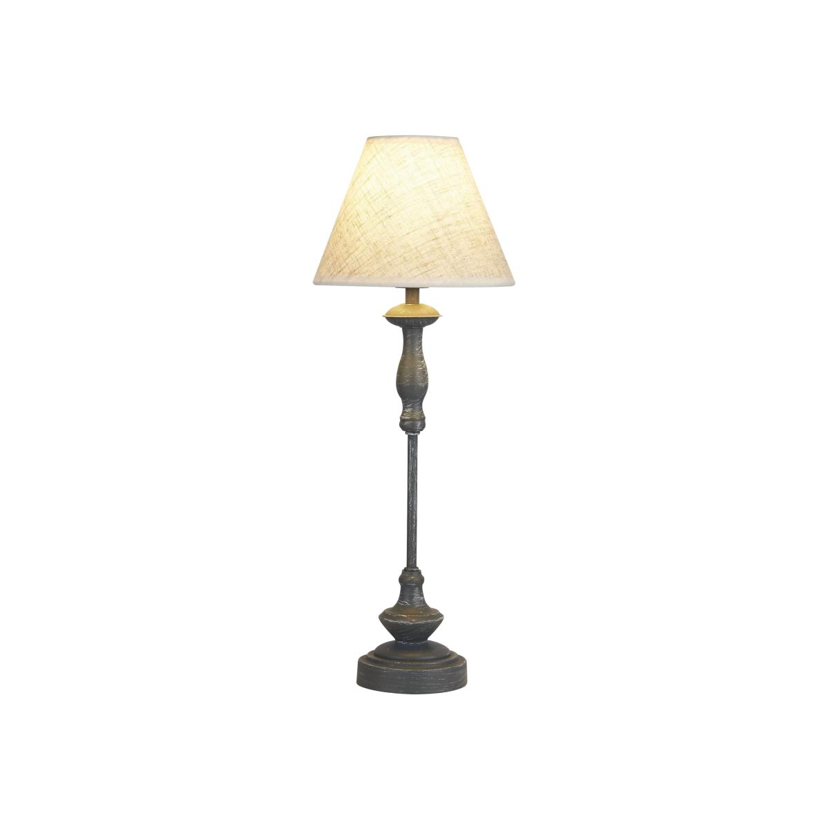 Spindle Base Table Lamp - Grey – image 1